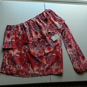 Belle & Sky Pink One Sleeve Blouse!!!